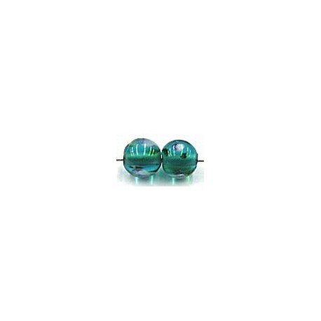 bloemkraal rond ca 8mm aqua 5st