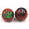 millifiorikraal 6mm rond oranjerood 10st