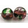 bloemkraal 9mm rond donkerroze silverfoil 5st