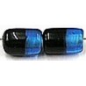 glaskraal 12mm ton zwart/blauw 10st