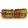 glaskraal 12mm ton geschroefd oranje/geel 10st