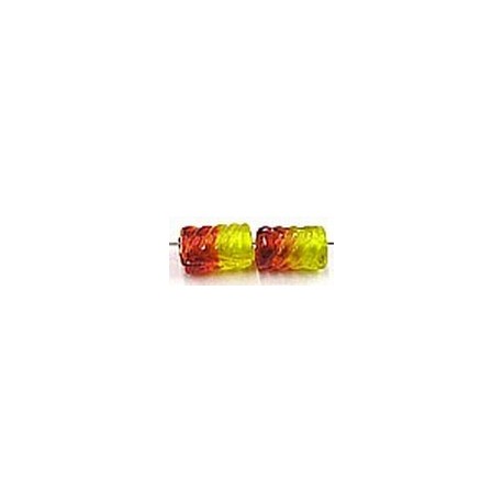 glaskraal 12mm ton geschroefd rood/geel 10st UL