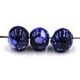 glaskr. rond 5/6mm blauw/violet gemarmerd 25st