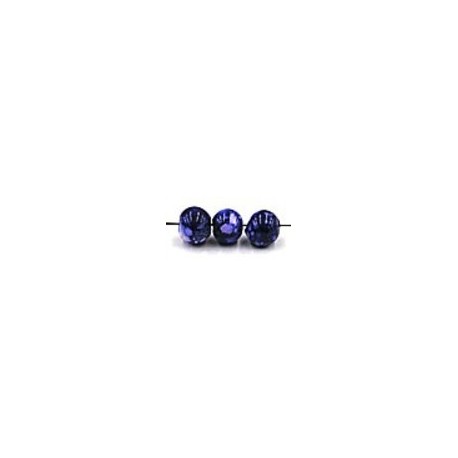 glaskr. rond 5/6mm blauw/violet gemarmerd 25st