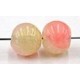 glaskr. rond 9mm rose/beige gemarmerd 10st.