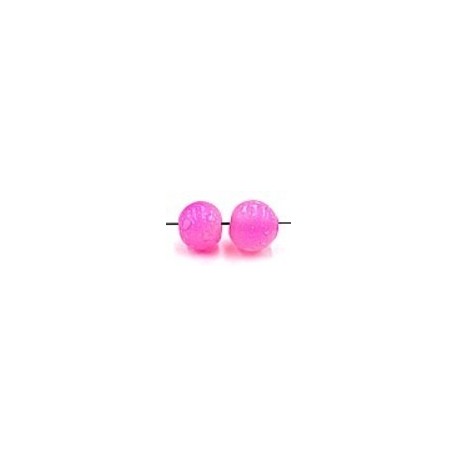 glaskr. rond 9mm fel rose gemarmerd 10st.