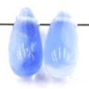 glasdruppel 5x15mm blauw/wit 10st.
