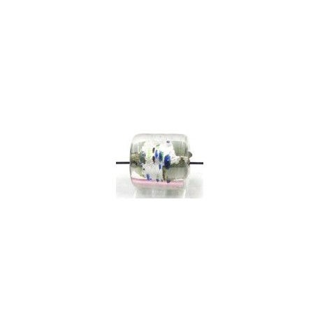silverfoil gespikkeld 10x10mm zilver/multicolor 5s