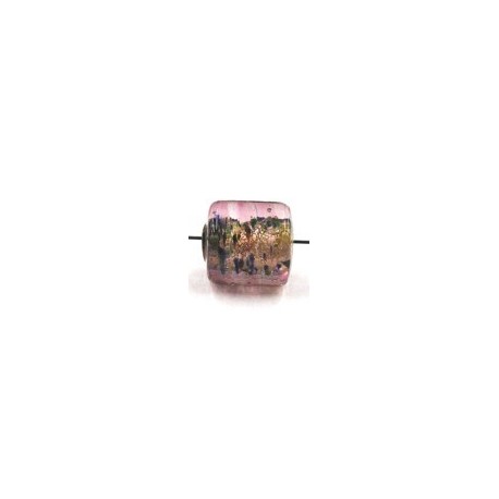 silverfoil gespikkeld 10x10mm l.amethyst 5st.