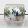 silverfoilband gespikkeld 10x10mm d.grijs 5st.