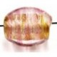 silverfoil ovaal 12x10mm rose gestreept 5st