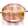 silverfoil ovaal 12x10mm rose gestreept 5st