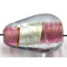 silverfoil druppel 18x10mm rose 5st