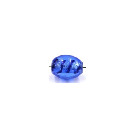 silverfoil ovaal 15x12mm blauw/blauw 5st
