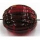 silverfoil geribde schijf 16x10mm rood 2st.