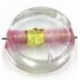 schijf silverfoil 20x10mm rose kern 2st UL