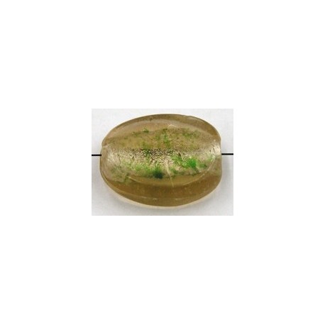 schijf silverfoil 27x23mm zachtrose/groen 1st