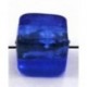 blokje 9x8mm silverfoil blauw 5st