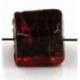 blokje 9x8mm silverfoil rood 5st