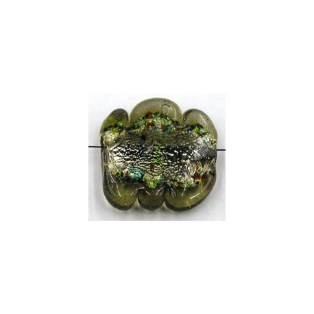 bloemkr.plat silverfoil 32x10mm rookzwart p.st.