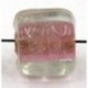 glaskraal blokje 8x8mm transp. rose kern 10st