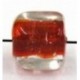glaskraal blokje 8x8mm transp. rode kern 10st