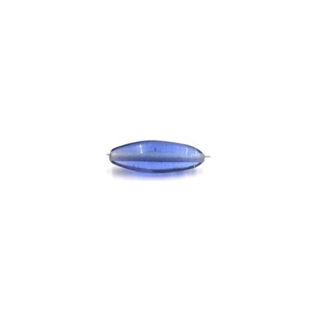 glaskraal ovaal 20x9mm blauw 5 st.