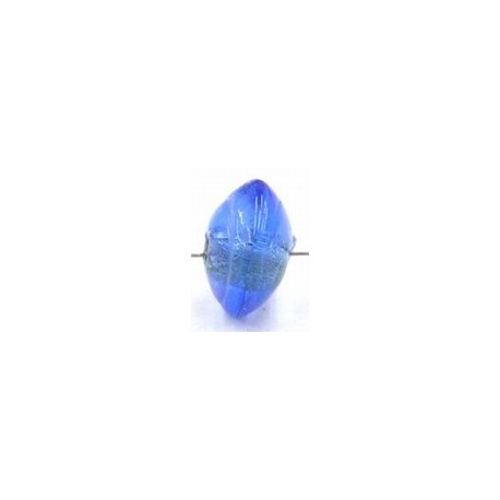 glaskraal schijf 9x15mm blauw 5st