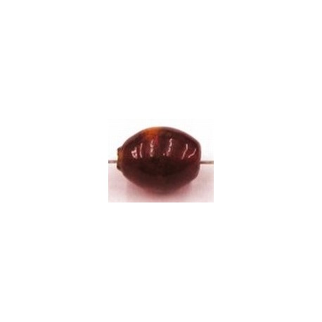 glaskraal ovaal 11x9mm donkerrood 10st