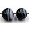 glaskraal rond 5mm zwart/wit 25st