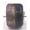 glaskraal ton 8x11mm paars/goudstreep 5st