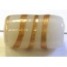 glaskraal ton 18x10mm licht rose/goudstreep 5st.UL