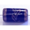 glaskraal ton 20x11mm blauw/goud 1st.