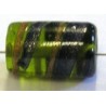 glaskraal ton 18x11mm groen/blauw/goudstreep 5st