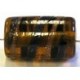 glaskr. ton 18x11mm bruin/blauw/goudstreep 5st UL