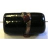 glaskraal ton 19x10 zwart/gouden band 5st UL
