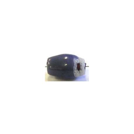 glaskraal 18x11mm paars millifiory 5st
