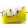 glaskraal 18x12mm geel/wit millifiory p.st