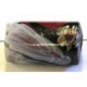glaskraal 19x10mm rrod/bruin millifiory p.st