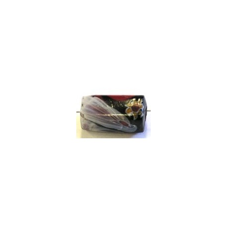 glaskraal 19x10mm rrod/bruin millifiory p.st