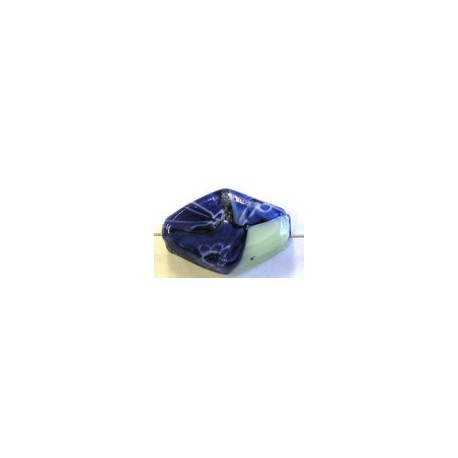 glaskraal 22x15mm witblauw millifiory p.st