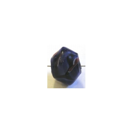 glaskraal 13x18mm blauw millifiory p.st