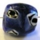glaskraal 18x18mm blauw/blauw millifiory p.st