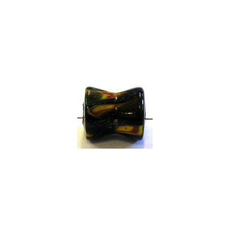 glaskraal 16x14mm zwart millifiory p.st