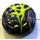 glaskraal plat 18x8mm blauw/goud/geel per st.