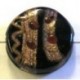 glaskraal plat 18x8mm blauw/goud/rood per st.