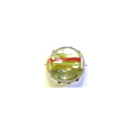 glaskraal plat 18x8mm transp.geel rood blauw p st.