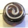 glaskra. plat met krul13x10mm topaas/wit 5st