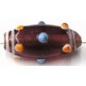 glaskraal ton bewerkt 31x14mm amethyst per stuk