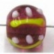 glaskraal rond 11mm bewerkt amethyst 5st.
